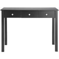 florence black dressing table 3 drawer