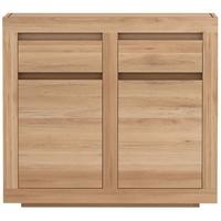 flat oak 2 door 2 drawer sideboard