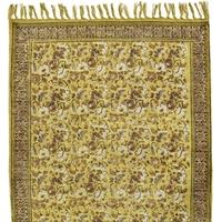 Flower Curry and Brown Carpet 150cm (Set of 4)