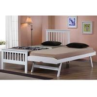 Flintshire Pentre White 3FT Single Wooden Guest Bed