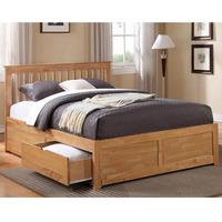 Flintshire Pentre Fixed Drawer 4FT 6 Double Wooden Bedstead