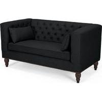 flynn 2 seater sofa midnight black