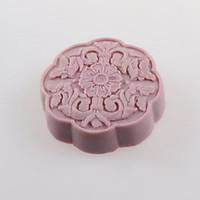 flower shaped soap molds mooncake mould fondant cake chocolate silicon ...