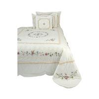 floral crocheted bedspread set king