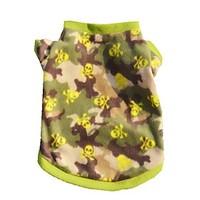 Fleece Warm Green Camouflage Coat Autumn Winter Dog Clothes for Pets