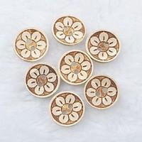 Flower Pattern Scrapbook Scraft Sewing DIY Coconut Shell Buttons(10 PCS)