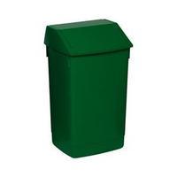 flip top bin 54 litre composite plastic green