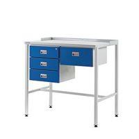 FLAT TOP TEAMLEADER WORKSTATION WITH TRIPLE DRAWER & SINGLE DRAWER 920.1000.600