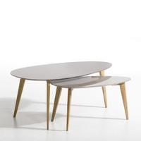 flashback lacquered hevea wood coffee table length 100cm