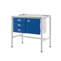 flat teamleader workstation with triple drawer cupboard 9201000600