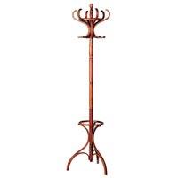 floor standing wooden coat stand in mahogany