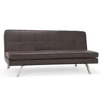 Florence Brown Faux Leather Sofa Bed