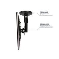 Flat Screen Ceiling Mount with Tilt 0.8M Black