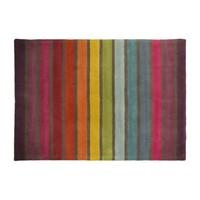 Flair Rugs Illusion Candy Stripe 100% Wool Hand Tufted Rug, Multi, 80 x 150 Cm