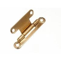 Flat Concealed Hinge Eb Brass Plated Steel 63MM X 29MM with Screws ( 10 pairs )