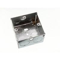 flush mount metal pattress electric back box single 1 gang 47mm pack o ...