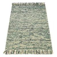 Flair Rugs Retreat Maya 100% Wool Woven Fringed Rug, Teal/Turquoise, 120 x 170 Cm