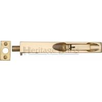 Flush Bolt Size: 15.24 cm H x 1.90 cm W, Finish: Polished Brass