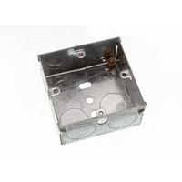 Flush Mount Metal Pattress Electric Back Box Single 1 Gang 35MM ( pack of 20 )