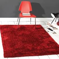 flair rugs grande vista shaggy hand made rug red 160 x 230 cm