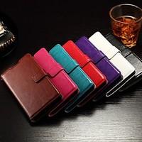 Flip Cover Support Card Slot Photo Frame Oily Leather Simple Pu Mobile Phone Shell for Hua Wei honor 7 Assorted Colors