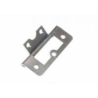 flush hinge cabinet cupboard bzp zinc plated steel 63mm screws 10 pair ...