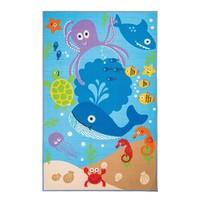 Flair Rugs Matrix Kiddy Under The Sea Childrens Rug, Blue, 100 X 160 Cm