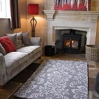 flair rugs decotex ornate 100 wool hand carved rug grey 160 x 230 cm