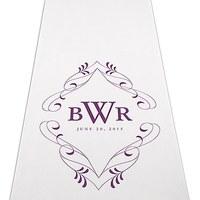 flourish monogram personalised aisle runner