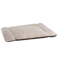 Fleecy 2-in-1 Pet Bed - Brown / Ivory - 90 x 70 x 8 cm (L x W x H)