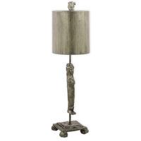 Flambeau Caryatid Table Lamp in Silver