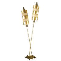 flambeau nettle lux gold floor lamp