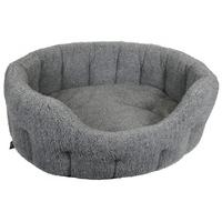 fleece material softee beds silver grey