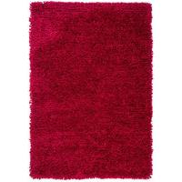 Fluffy Wine Red Modern Shaggy Rug - Fondant Truffle 120x170