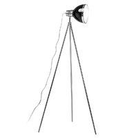 Floor Lamp Tripod Black ShadeChrome