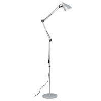 Floor Lamp Adjustable Grey Metal