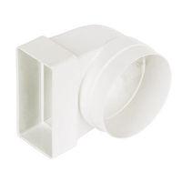 Flat channel ducting 4 Inch PVC Elbow 90 Degree Bend - E58894