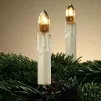 Fluted candle string lights, dripping wax, 20 blb