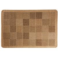 Flatweave Kitchen Rug, 100 x 150cm, Beige and Coffee, Polypropylene