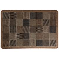 Flatweave Kitchen Rug, 100 x 150cm, Coffee and Black, Polypropylene
