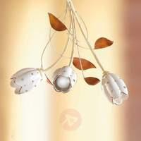 Floral TULIPANO hanging light, 3-bulb