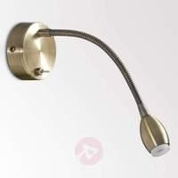 flexible led wall light marta antique brass