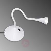 Flexible Viper LED table lamp in white