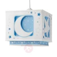 Fluorescent pendant light NACHTHIMMEL blue