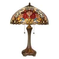 Floral table lamp Scarlett in the Tiffany style
