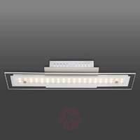 Flat LED ceiling light Robina with glass lampshade