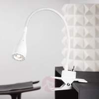 Flexible LED clip lamp Mento, white