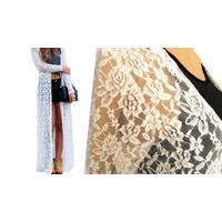 Floral Lace Maxi Cardigan - 5 Sizes