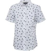 fluid boys printed short sleeve shirt white