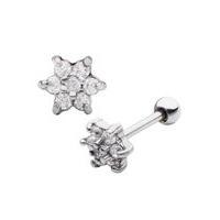 Flower Gem Barbell - Size: One Size